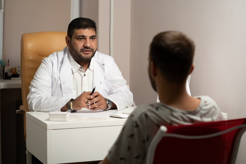 A neuropsychologist assessing a patient