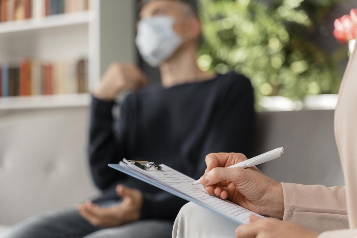 A man undergoing Neuropsychological Evaluations