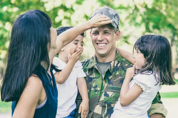 A military veteran reconnecting better with his family